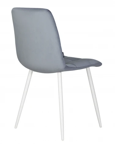 Стул обеденный CHILLY (Серо-голубой Holland 14, основание белое)