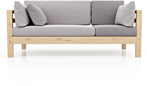 Диван Arsko прямой Домино Б сосна велюр светло-серый/темно-серый