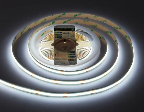 Светодиодная лента COB 528Led/14W m/ 24V IP20 6500K/ 5m*10mm*2mm (2 конт.) Ambrella Illumination GS4753
