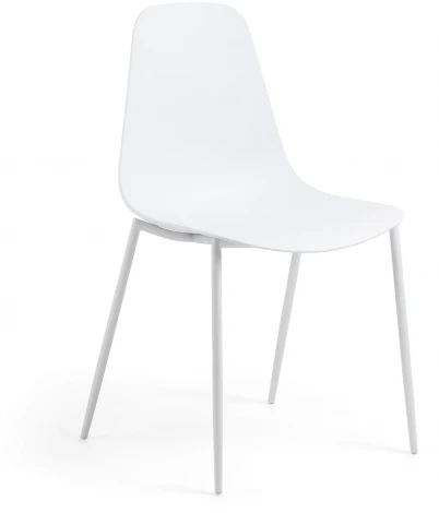 Обеденный стул La Forma (ex Julia Grup) Whatts (Белый/ Полипропилен,Металл,Пластик,Сталь)