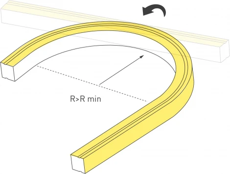 Светодиодная лента герметичная MonLIGHT-TOP-U-A156-13x12mm 24V Warm3000 (11 W/m, IP67, 5m, wire x2) (Arlight, Вывод боковой, 3 года) 042779
