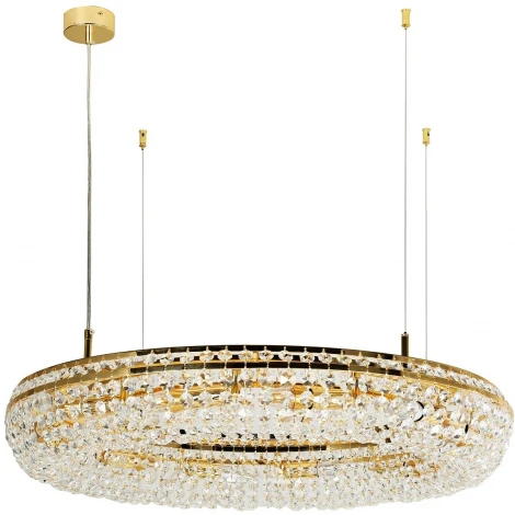 Подвесная люстра Favourite Monilibus 4015-12P (220V, хрусталь, на тросе, круглые)