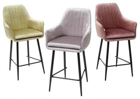 Полубарный стул M-City Роден Blitz 17 Лайм, велюр (H=65cm)