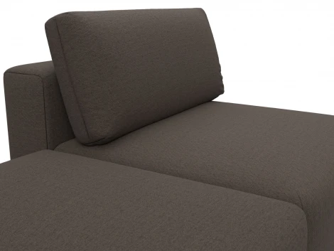 Модули диван и пуф Лига-060 НПБ (ЛДСП,Брус,Фанера,Рогожка/Коричневый) Лига Диванов 129739