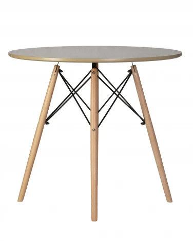 Стол обеденный CHELSEA`80 (ножки светлый бук, столешница бежевая)