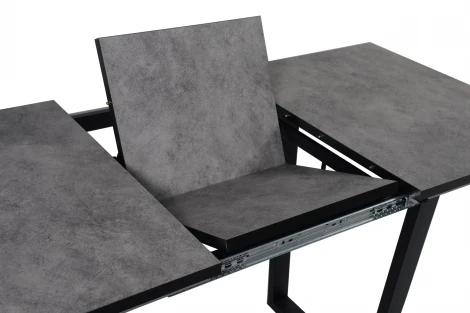 Стол Саен 8 раскладной, Черный/Бетон, Мир стульев