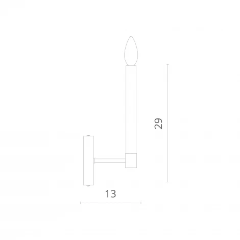 Бра Divinare Lokki 2543/04 AP-1 (220V, свеча)
