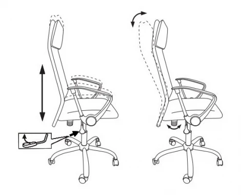 Кресло руководителя Бюрократ KB-6N темно-серый TW-04 TW-12 сетка/ткань с подголов. крестовина металл хром