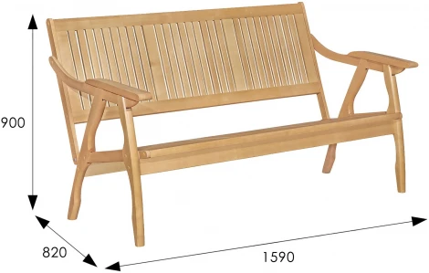 Диван-скамья Массив решетка, каркас бук от фабрики Mebelik