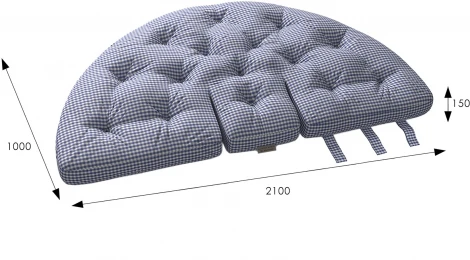 Футон Genso, ткань blue от фабрики Mebelik