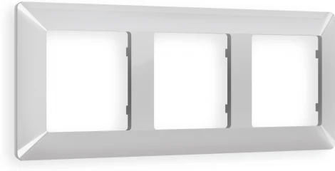 Рамка Ambrella Volt ALFA Line (Серебро глянец) 3-ая AF110403