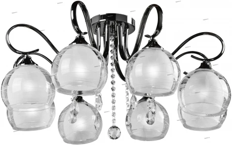 Потолочная люстра IDLamp Merinella 877/8PF-Darkchrome