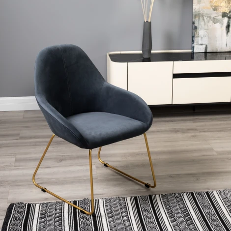 Кресло Kent Diag grey/Линк золото R-Home арт.410119144h_Diaggrey_золото_линк