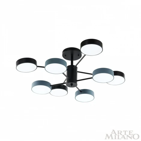 Потолочная люстра на штанге Arte Milano Ferrara 250906/8B Bk/Gr (LED, 220V, круглые)