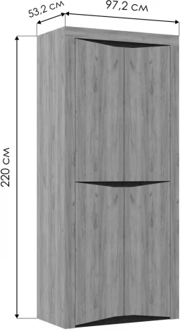 Шкаф Woodville Паулина ШК 701 венге / дуб крафт золото 547889