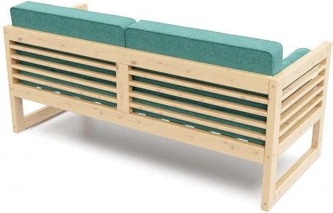 Диван Arsko прямой Сега Б сосна рогожка бирюзовая