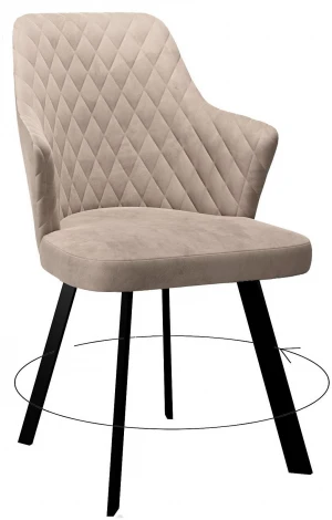 Стул 245 поворотный, К4 капучино, ножки черные Dikline 00-00064805