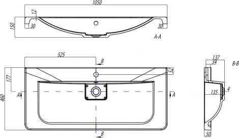 Мебельная раковина Акватон Шерилл 105