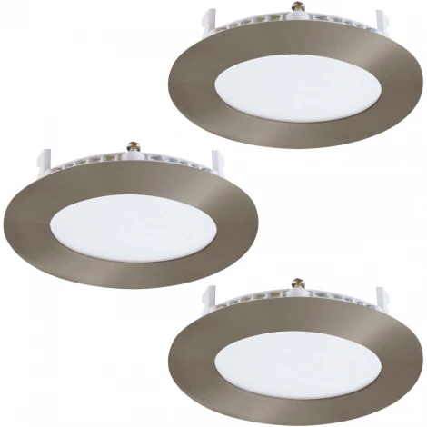 Комплект из 3-х встраиваемых Точечный светильник светодиодныйов Eglo FUEVA 3 34013 (220V, круглые)
