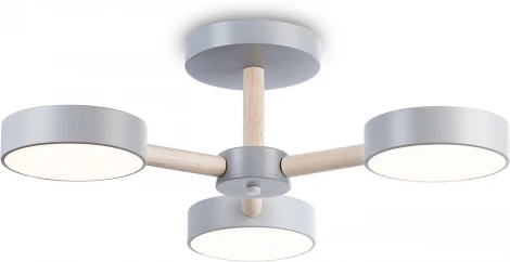 Потолочная люстра на штанге светодиодная с пультом Ambrella Comfort FL4822 (регулировка яркости, 220V, круглые)