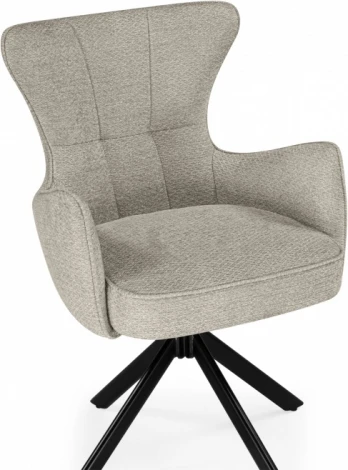 Стул на металлокаркасе Woodville Atlanta beige / black крутящийся арт.15831