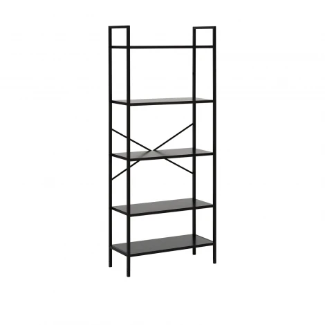 Стеллаж Leset Стилвуд 25 широкий, 5 полок 4687207095488 Металл, Черный