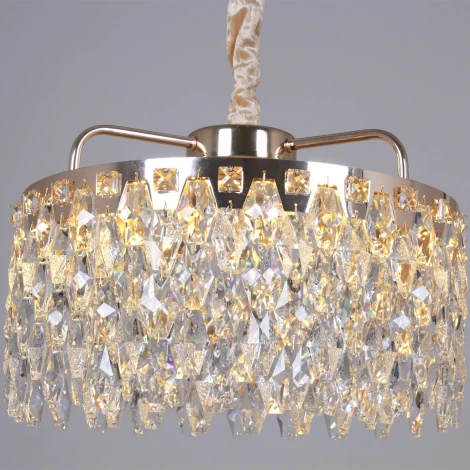 Подвесная люстра хрустальная светодиодная с регулировкой цветовой температуры Reluce 28500-0.4-400 MX GD