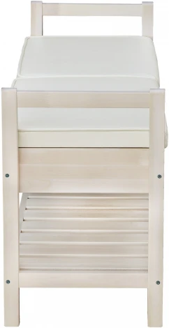 Скамья для прихожей Н с ящиком, экокожа крем, каркас лак от фабрики Mebelik