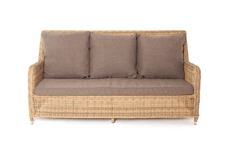 Диван трехместный из искусственного ротанга, цвет соломенный 4SIS Гляссе YH-C3579W-2