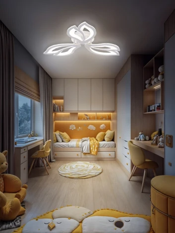 Потолочная люстра светодиодная с пультом ДУ 66W, белый, LED Natali Kovaltseva Fortuna LED LAMPS 81107/2C