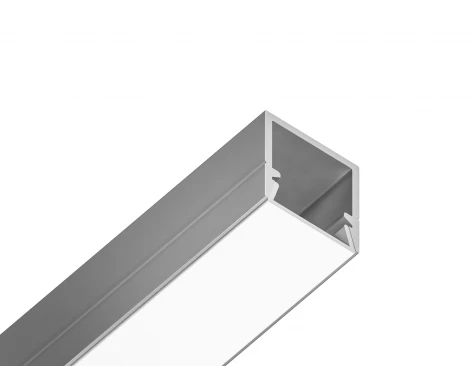 Алюминиевый профиль накладной 10*10 для светодиодной ленты до 8мм Ambrella Alum Profile GP1650AL
