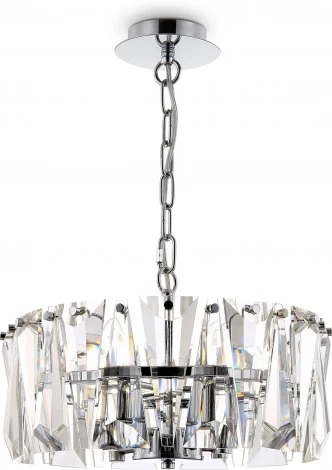 Подвесная люстра Maytoni Puntes MOD043PL-04CH (220V, хрусталь, на цепи, круглые)