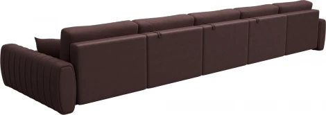 Диван П-образный Лига-057 НПБ МегаЛонг Лига Диванов (Замша) арт.129370