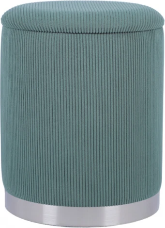 Пуф Stool Group Эмили с ящиком серебро вельвет молочный арт.УТ000040194