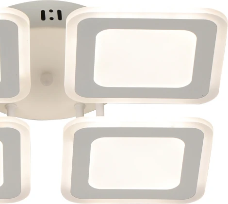Потолочная люстра светодиодная Escada Erida 10288/4LED 75Вт, с ПДУ, металл/акрил, белый (регулировка яркости, 220V)