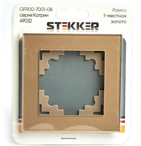 Рамка на 1 пост (золото) Stekker Катрин 49032