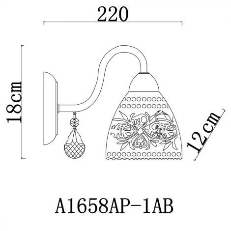 Бра Arte Lamp Rugiada A1658AP-1AB