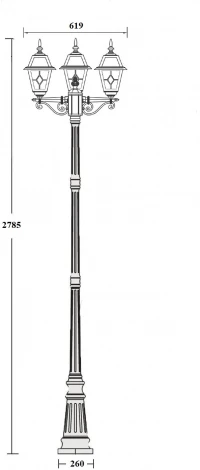 Наземный фонарь Oasis Light FARO 91110B 18 Bl