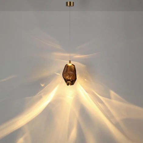 Подвесной светильник Odeon Light Gemme 7112/4LA коричневый/коньячн. стекло/металл IP20 LED 4W 300Лм 3000K 200° 220V