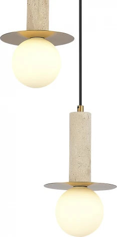 Подвесной светильник ST Luce Earthy SL1194.303.03 латунь/белый G9 3*5W 4000K (220V, на проводе, шарики)