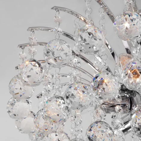 Потолочная люстра Eurosvet Ostiniya 3299/6 хром / прозрачный хрусталь
