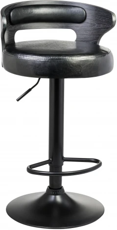 Стул барный DOBRIN FRED BLACK (чёрное дерево, чёрный) 1018_BlackBase-LMZ BLACK, цвет сиденья черный, каркаса черное основания черный