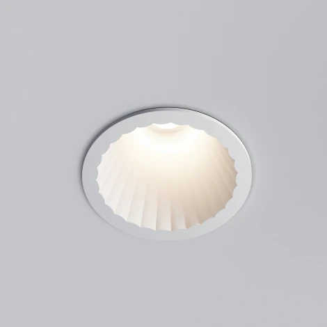 Светильник встраиваемый светодиодный IP44 Elektrostandard Arco 15274/LED 12W 3000K белый IP44