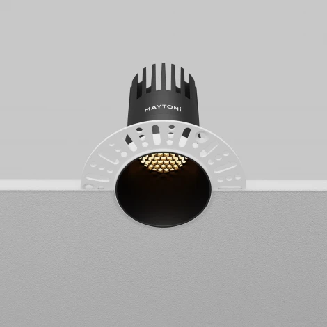 Встраиваемый светильник под гипсокартон Maytoni Dip DL120-10W-2.7K-TRS-B (LED, 220V, круглые)