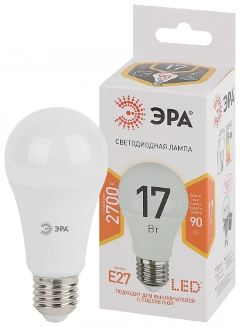 Лампочка светодиодная E27 17W ЭРА LED A60-17W-827-E27
