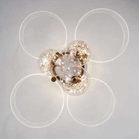 Потолочная люстра светодиодная на штанге с пультом с регулировкой цветовой температуры и яркости LED4U LED4U L1040-750 WT