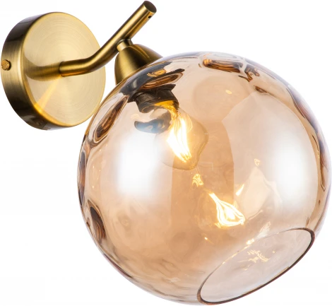 Бра настенное Memoria V000094 (11003/1W Cognac) (220V, шар)