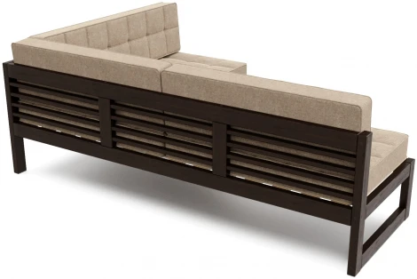 Диван Arsko угловой Сега У венге рогожка бежевая