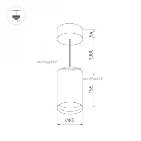 Подвесной светильник Arlight SP-POLO 022948 (LED, 220V, на проводе)