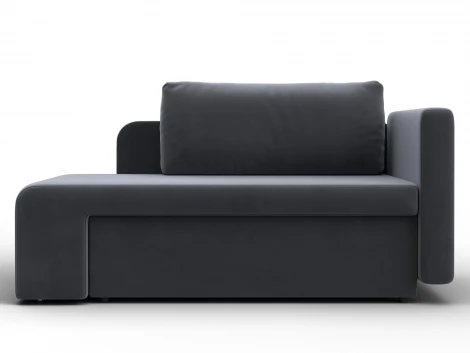 Кушетка Лига-097 (ДВП,ДСП,ЛДСП,Брус/Пластик/Велюр/Серый) Лига Диванов 134766